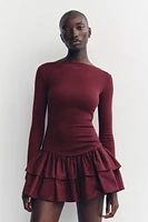 SHORT RUFFLED DRESS