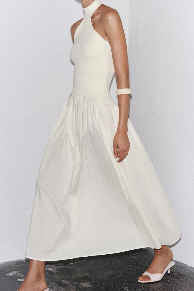 COMBINATION HALTER DRESS