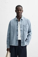 CHEMISE EN JEAN COUPE CARRÉE