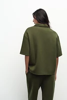 TOP À COL POLO AVEC ZIP
