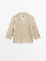 Polo sweater with open collar - STUDIO