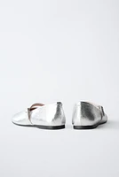 METALLIC BALLET FLATS