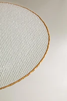 PLAT VERRE RECYCLABLE RELIEF LISERÉ DORÉ