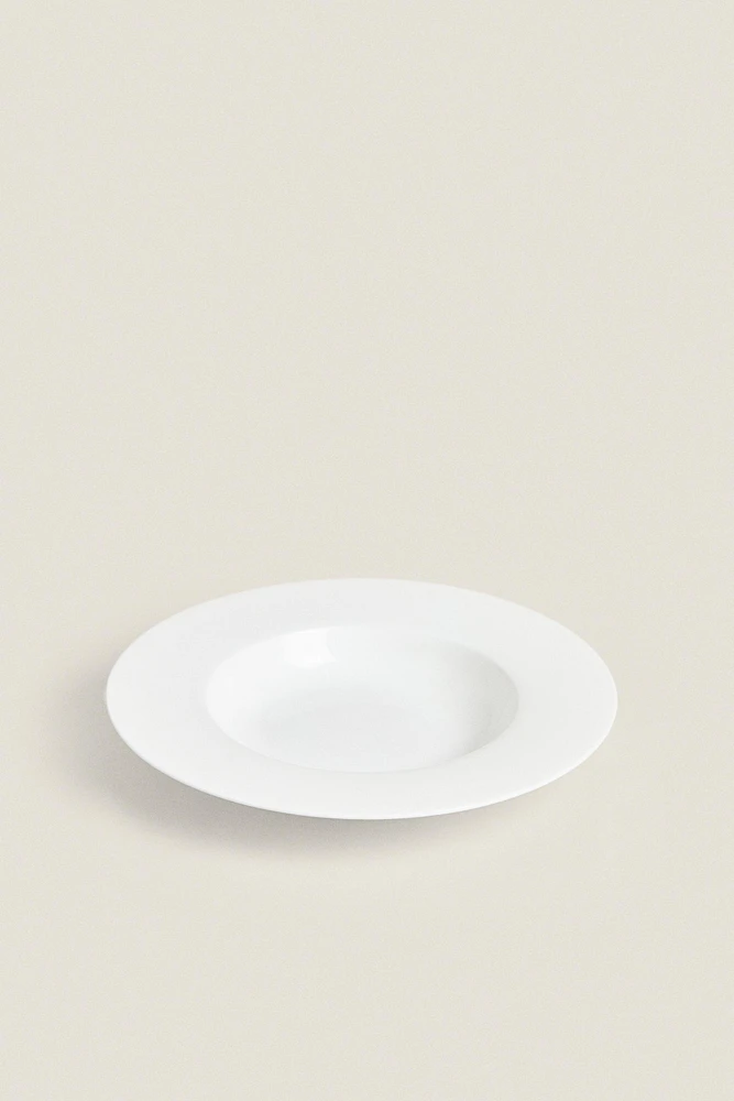 ASSIETTE CREUSE PORCELAINE BONE CHINA