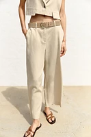 LINEN CULOTTES WITH BELT