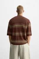 LINEN VISCOSE KNIT SHIRT