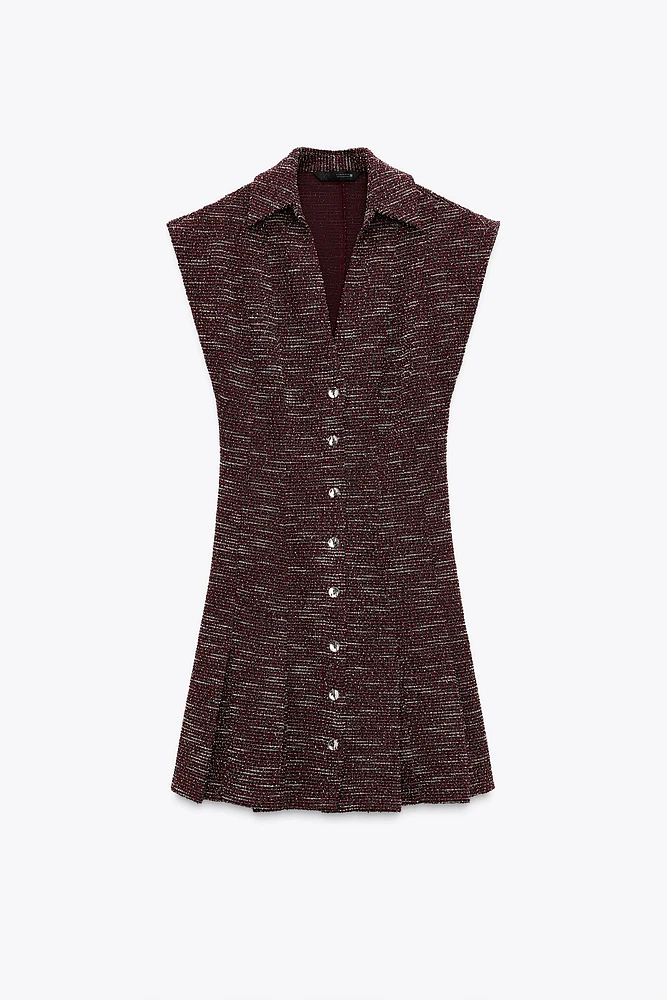 TEXTURED MINI DRESS