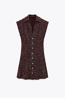 TEXTURED MINI DRESS