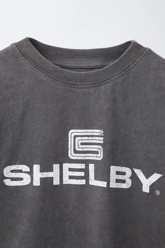 T-SHIRT EFFET DÉLAVÉ AVEC INSCRIPTION IMPRIMÉE