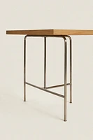 WOOD AND METAL OFFICE DESK