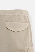 RELAXED FIT CARGO SHORTS