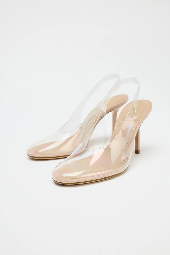 CHAUSSURES OUVERTES À L'ARRIÈRE TALONS EN VINYLE