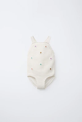 3-6 YEARS/ CROCHET FLOWER SWIMSUIT