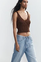 POINTELLE KNIT TOP