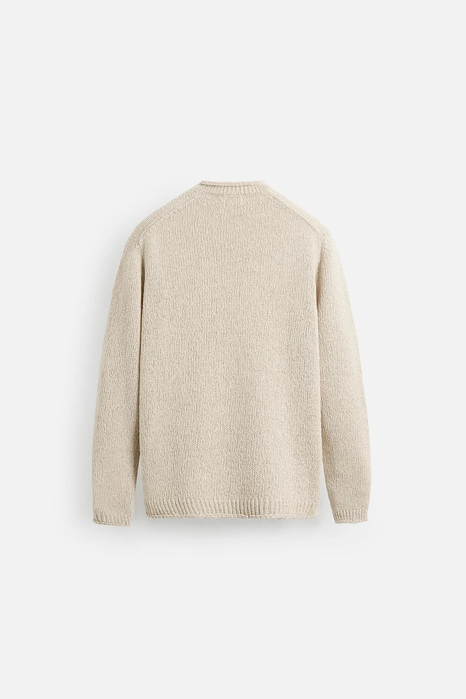 RUSTIC TEXTURED KNIT SWEATER
