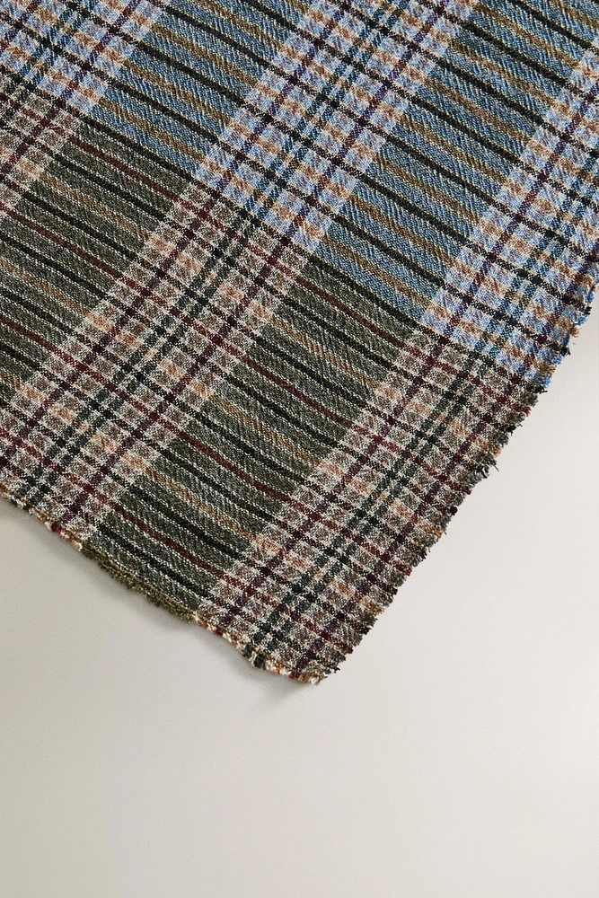 PLAID LAINE CARREAUX