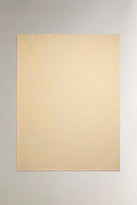 STRIPED COTTON MUSLIN BLANKET