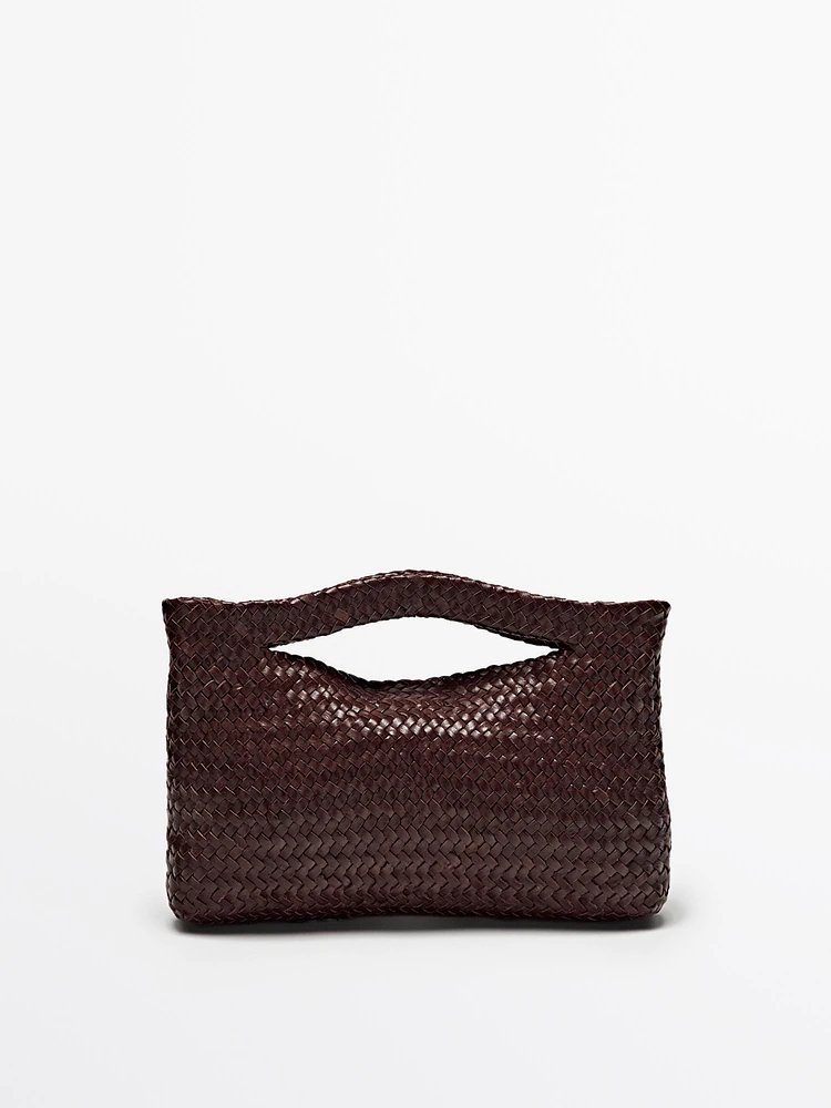 Woven nappa leather mini bag