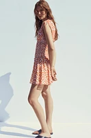 ROBE COURTE À IMPRIMÉ FLEURS