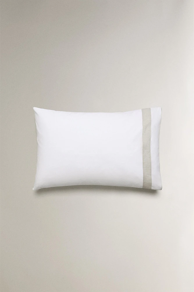 COTTON PILLOWCASE WITH BORDER