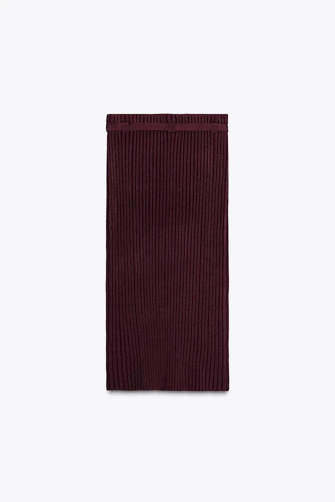 RIBBED KNIT SKIRT