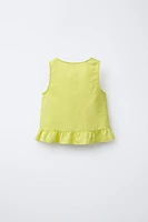 COTTON LINEN TIE TOP
