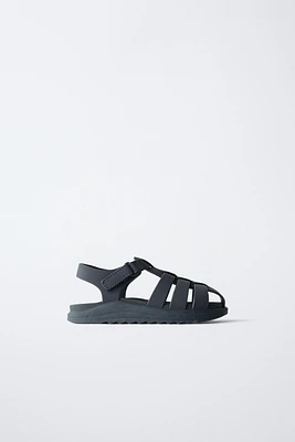 RUBBERIZED CAGE SANDALS
