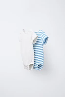 TWO-PACK WAFFLE BODYSUITS