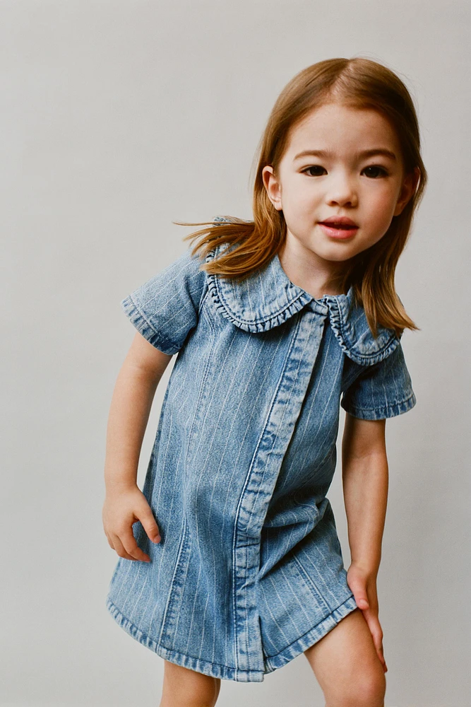 ROBE EN JEAN À RAYURES