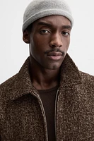 BLOUSON STRUCTURÉ PIED-DE-POULE
