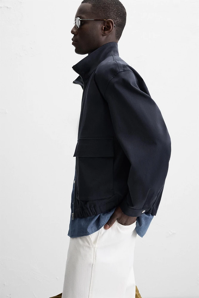 REGULAR FIT COTTON BLEND JACKET
