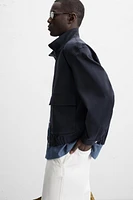 REGULAR FIT COTTON BLEND JACKET