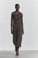 RUCHED ASYMMETRIC TOP
