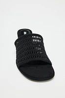 BRAIDED KITTEN HEEL MULE