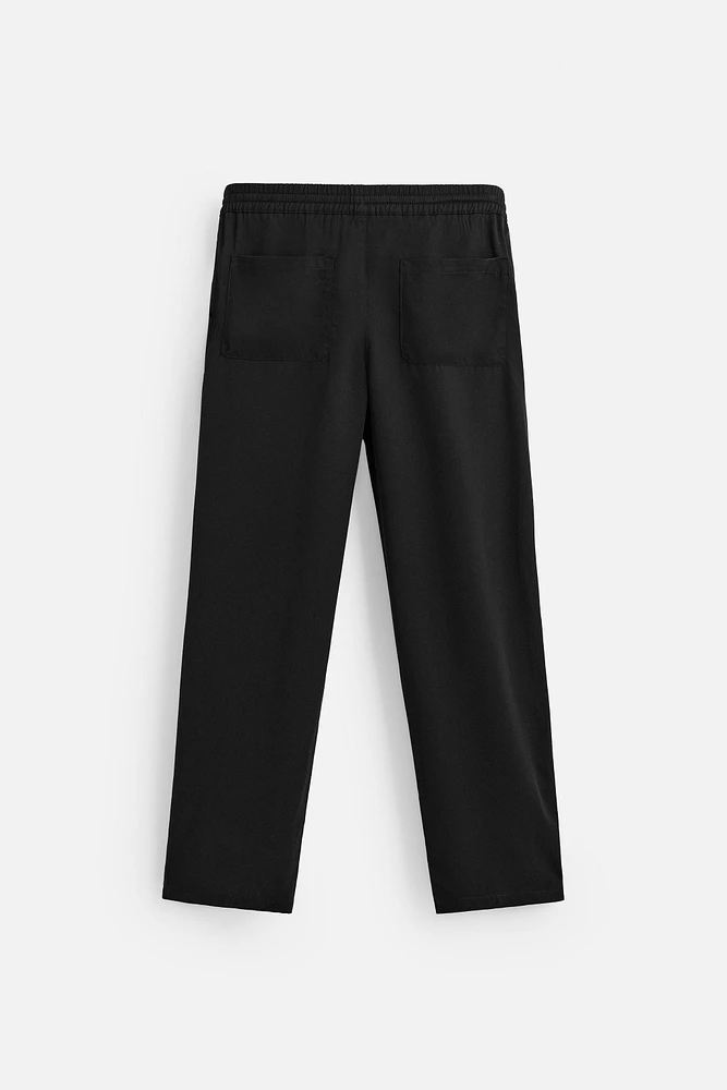 REGULAR FIT LYOCELL - VISCOSE PANTS