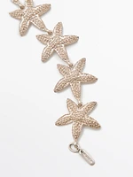 Chain belt with star rhinestones