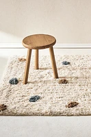 CHILDREN'S RECTANGULAR TEXTURED POLKA DOT AREA RUG