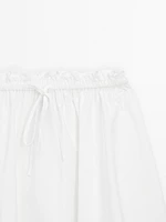 Jupe midi asymétrique fluide