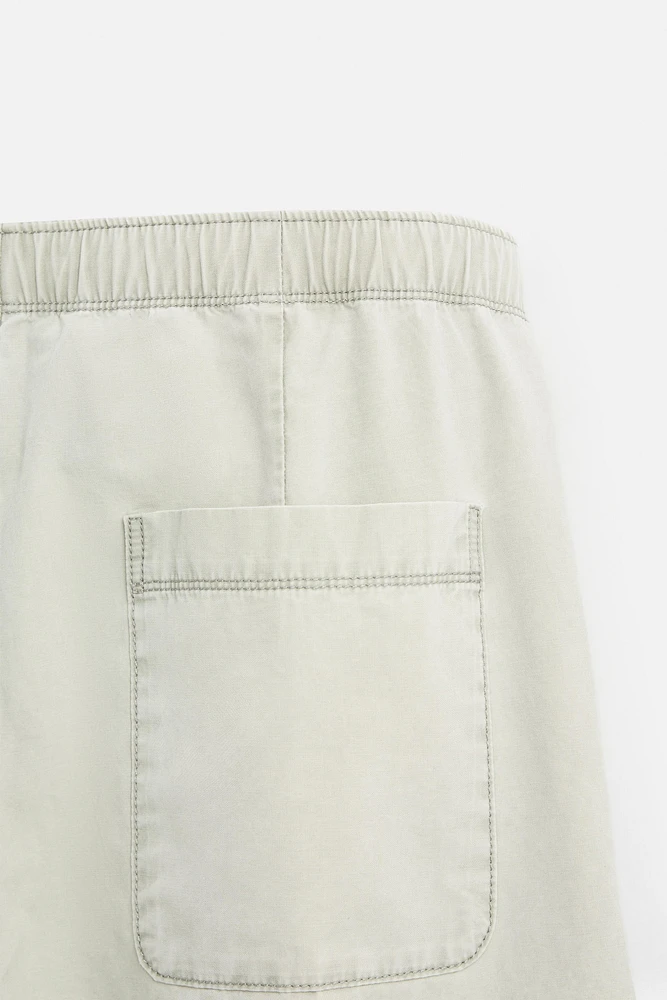 WIDE FIT COTTON PANTS