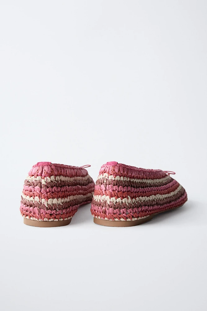 BALLERINES EFFET RAPHIA