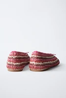 BALLERINES EFFET RAPHIA