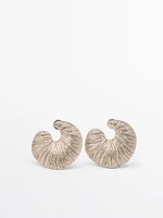 Fossil hoop earrings