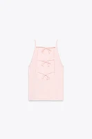 TIE CUT OUT KNIT TOP