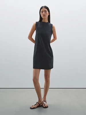100% cotton denim mini dress