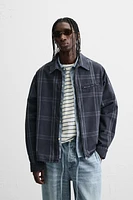 ZIPPERED CHECK JACKET