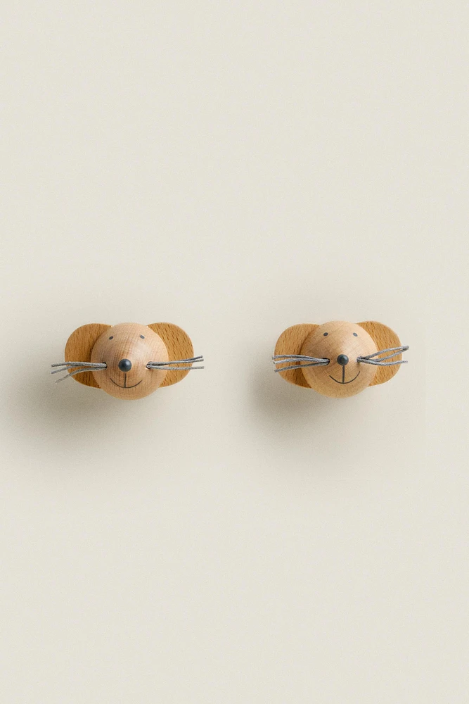 LOT BOUTONS DE PORTE ENFANTS PETITES SOURIS (LOT DE 2)