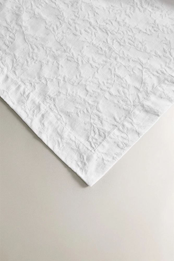 NAPPE JACQUARD FEUILLES