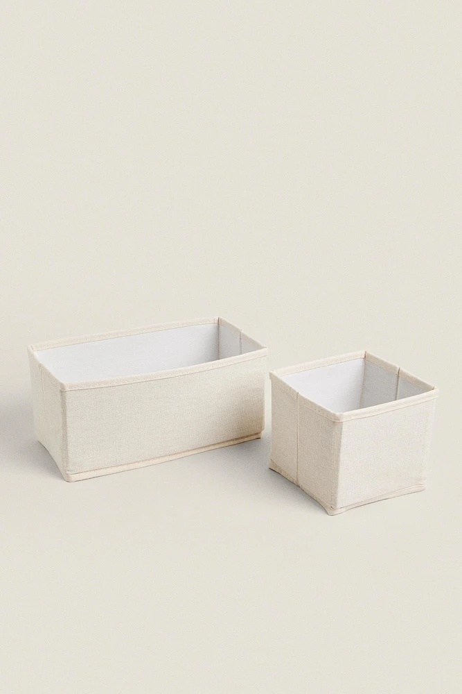 FOLDABLE COTTON STORAGE BOX