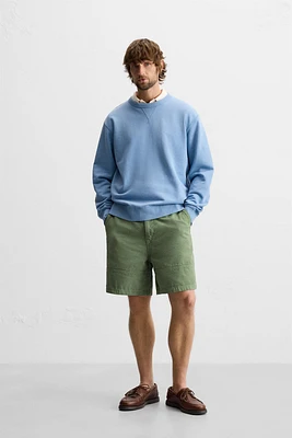 WASHED CANVAS SHORTS