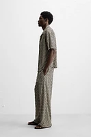 PERFORATED JACQUARD RELAXED FIT SHIRT